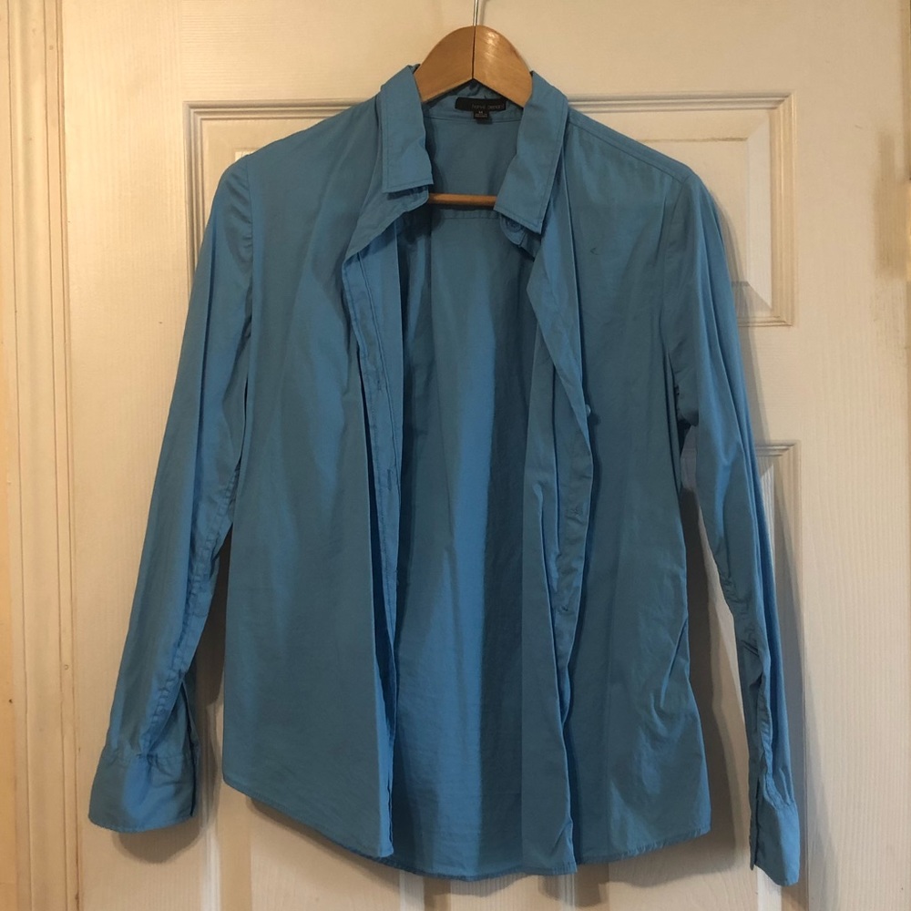 Turquoise button down shirt
